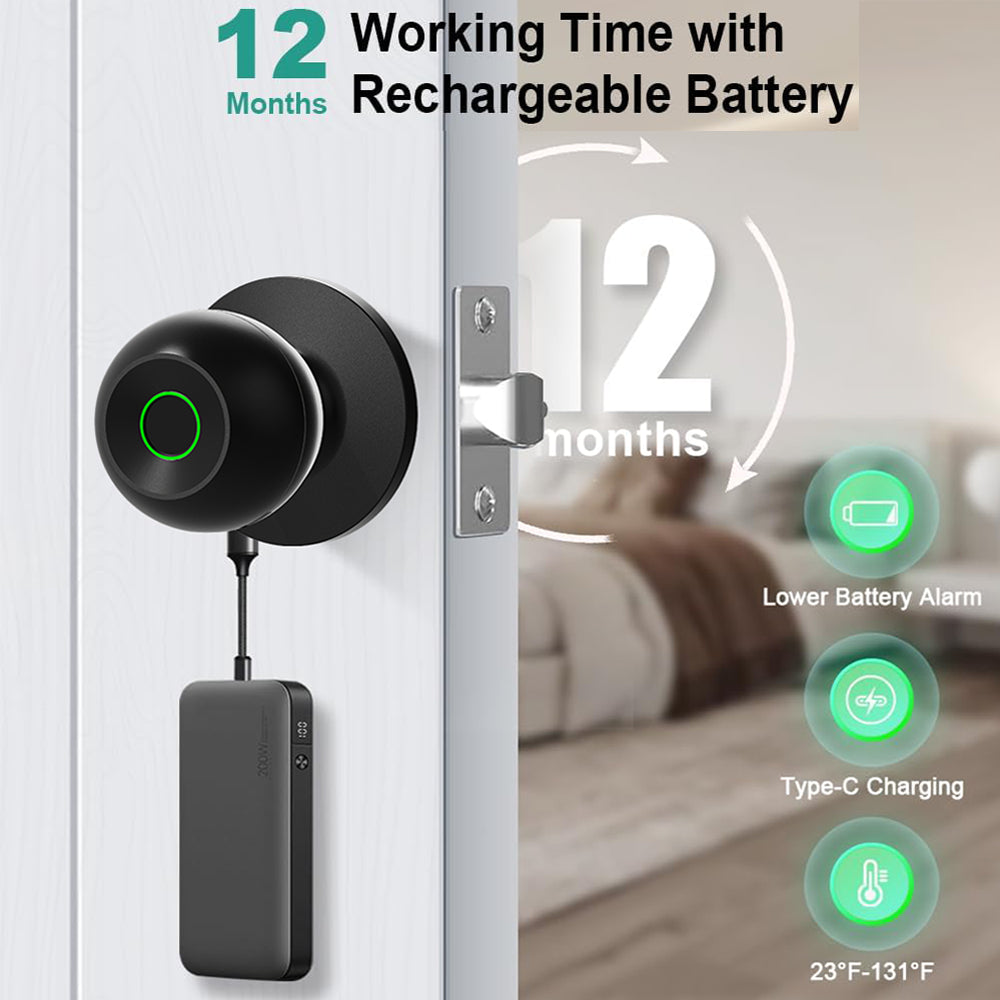 Smart Fingerprint Keyless Entry Lock for Home and Apartment Security