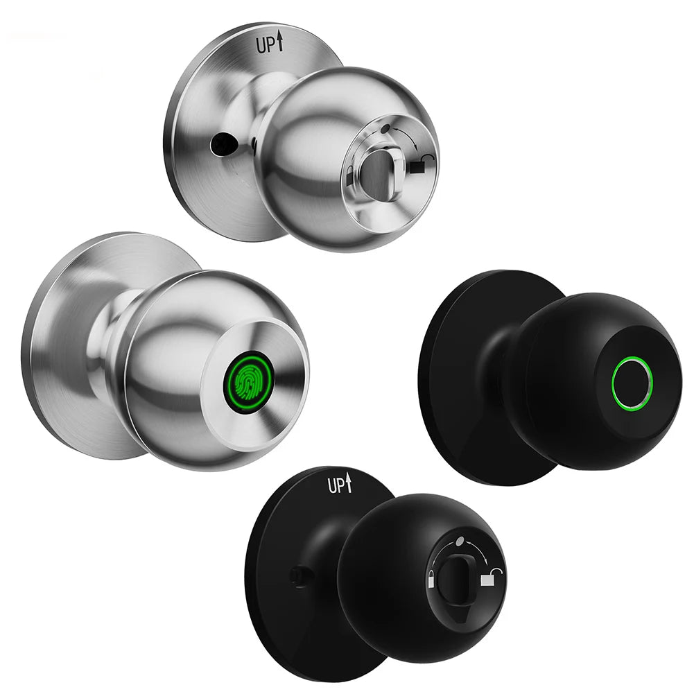 Fingerprint-Enabled Rechargeable Electronic Door Lock with Key Access and TUYA App Control for Bedrooms and Cloakrooms