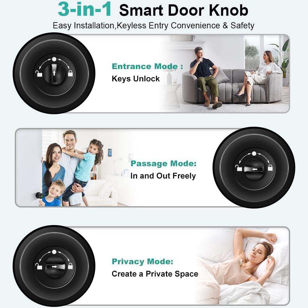 Smart Fingerprint Keyless Entry Lock for Home and Apartment Security