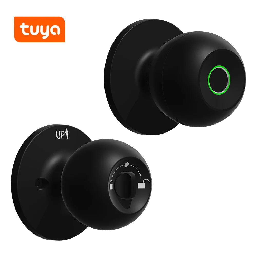 Biometric Fingerprint Smart Door Lock with Tuya App Control - Electronic Digital Password Lock for Keyless Entry and Enhanced Security